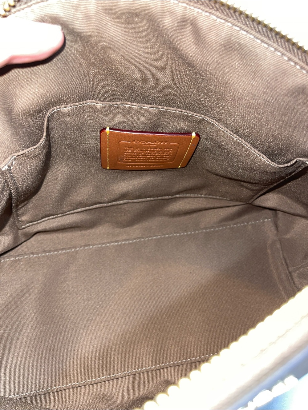 Coach H2522-CCM70 Sadie Satchel Taupe Crossgrain Leather Crossbody Bag - Picture 9 of 9